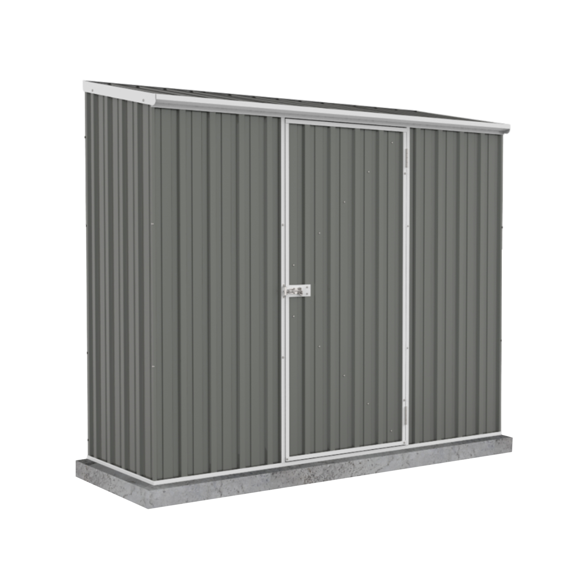 ABSCO, 7ft. x 3ft. Space Saver Metal Storage Shed, Length 88.5 ft, Width 30.7086 ft, Model# WG23081SK-PTX